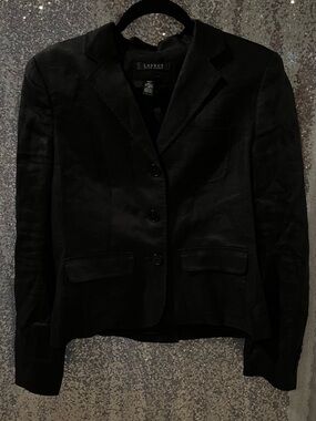Ralph Lauren Black Women's Linen  Tailored Blazer